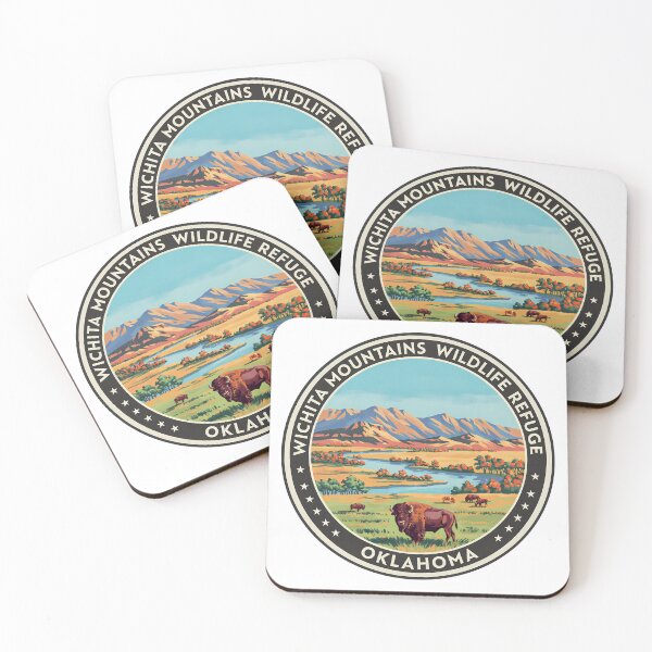 Item preview, Wichita Mountains Wildlife Refuge Oklahoma - Scenic Nature Travel Poster USA designed and sold by inkNext.