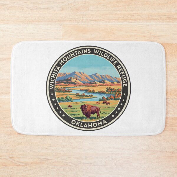 Item preview, Wichita Mountains Wildlife Refuge Oklahoma - Scenic Nature Travel Poster USA designed and sold by inkNext.