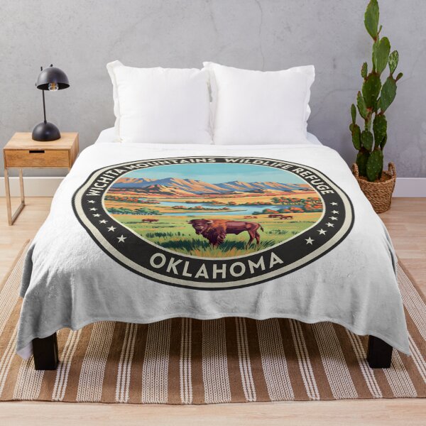 Item preview, Wichita Mountains Wildlife Refuge Oklahoma - Scenic Nature Travel Poster USA designed and sold by inkNext.