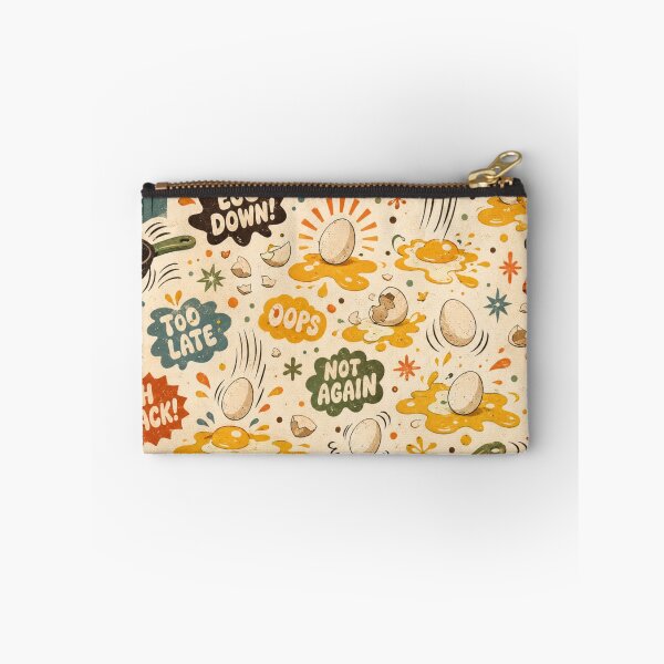 Item preview, Egg Disaster – Funny Retro Kitchen Pattern designed and sold by Golden Era Studio.