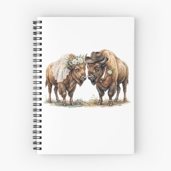 Item preview, Cowboy Bison Wedding Couple designed and sold by Tiffany Roy.