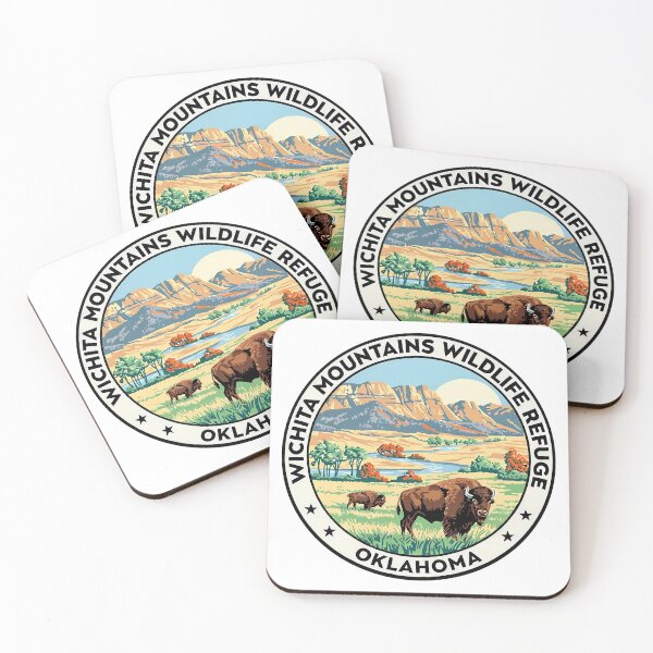Item preview, Wichita Mountains Wildlife Refuge Oklahoma - Scenic Nature Travel Poster USA designed and sold by inkNext.