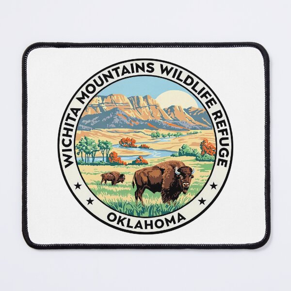 Item preview, Wichita Mountains Wildlife Refuge Oklahoma - Scenic Nature Travel Poster USA designed and sold by inkNext.