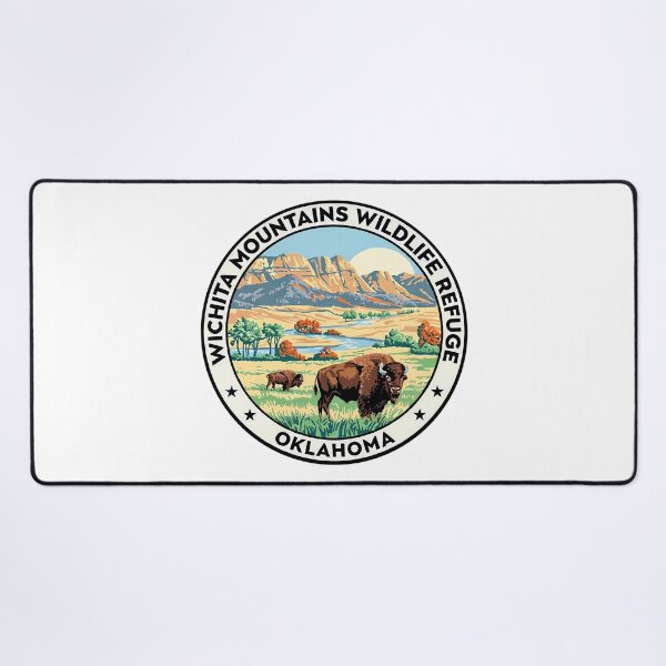 Item preview, Wichita Mountains Wildlife Refuge Oklahoma - Scenic Nature Travel Poster USA designed and sold by inkNext.
