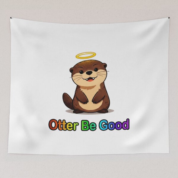 Item preview, Otter Be Good — Cute Angel Otter T-Shirt | Funny Wildlife Pun Tee designed and sold by Canadian Spirit.