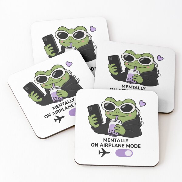 Item preview, Gen Z Frog Boba Kawaii Aesthetic Sunglasses Funny Frog designed and sold by VectorForge Studio.