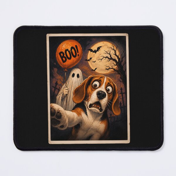 Item preview, Scared Beagle Ghost Halloween Selfie Funny Dog Lover Graphic designed and sold by JerdbordinShop.