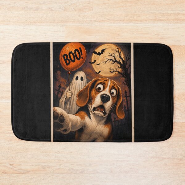 Item preview, Scared Beagle Ghost Halloween Selfie Funny Dog Lover Graphic designed and sold by JerdbordinShop.
