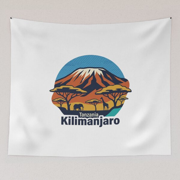 Item preview, Kilimanjaro Snow Peak Bold Retro Graphic Travel Art designed and sold by Inkworksbyshery.