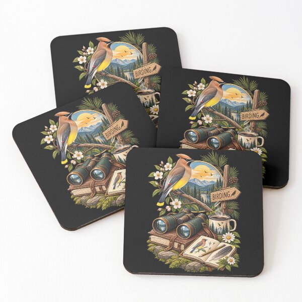Item preview, Birding Vintage Nature Bird Watching Art designed and sold by JKDJ.