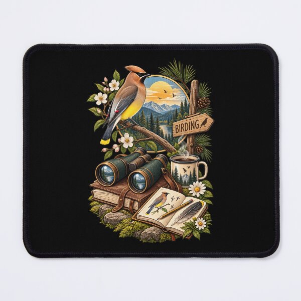 Item preview, Birding Vintage Nature Bird Watching Art designed and sold by JKDJ.