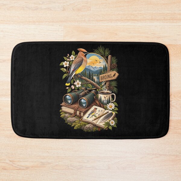Item preview, Birding Vintage Nature Bird Watching Art designed and sold by JKDJ.