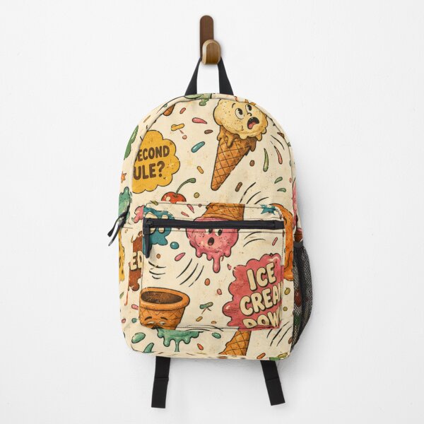 Item preview, Ice Cream Down – Funny Groovy Retro Pattern designed and sold by Golden Era Studio.