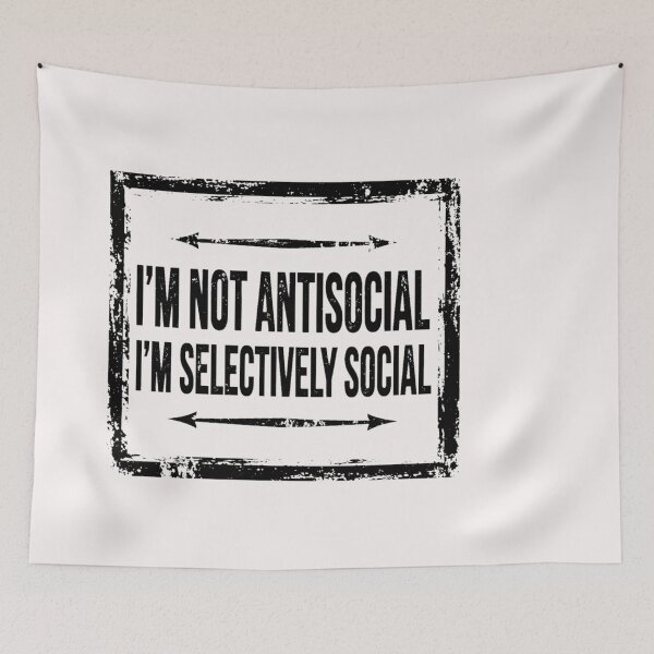 Item preview, I'm not Antisocial #1 designed and sold by Helios Be. Lavsh.
