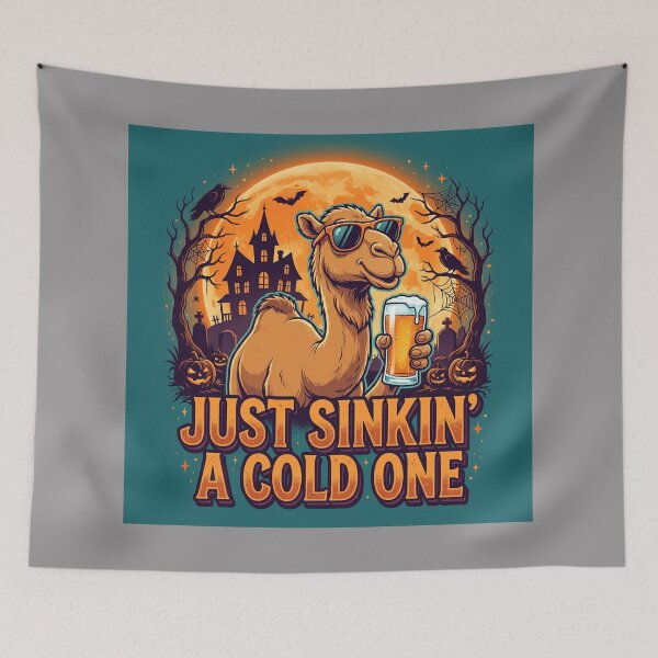 Item preview, Halloween Beer Camel – Funny Just Sinkin' a Cold One Design– Funny Beer T-Shirt Apperal designed and sold by Grang Art Artistic Designs.