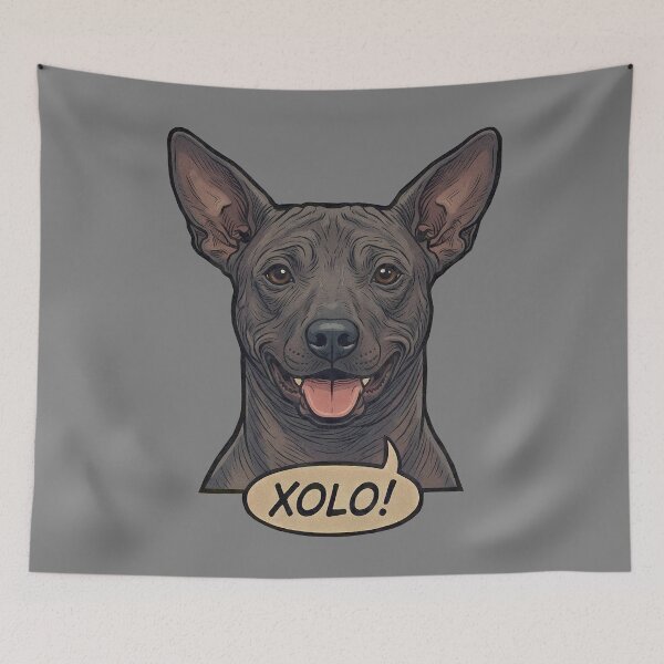 Item preview, Retro Vintage Comic Xolo Dog Art – Cute Xoloitzcuintli designed and sold by Pfotenfaden.