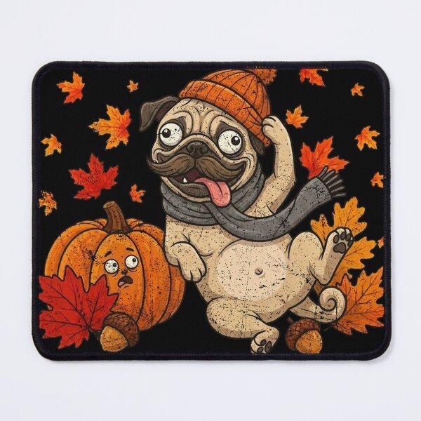 Item preview, Funny Pug Autumn Fall Pumpkin Design designed and sold by IPRINT Clothing.