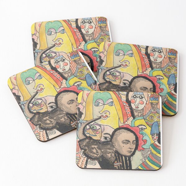Item preview, Psychedelic Faces Collage | Original 1965 Vintage Mixed Media Art designed and sold by RedHook-Art.