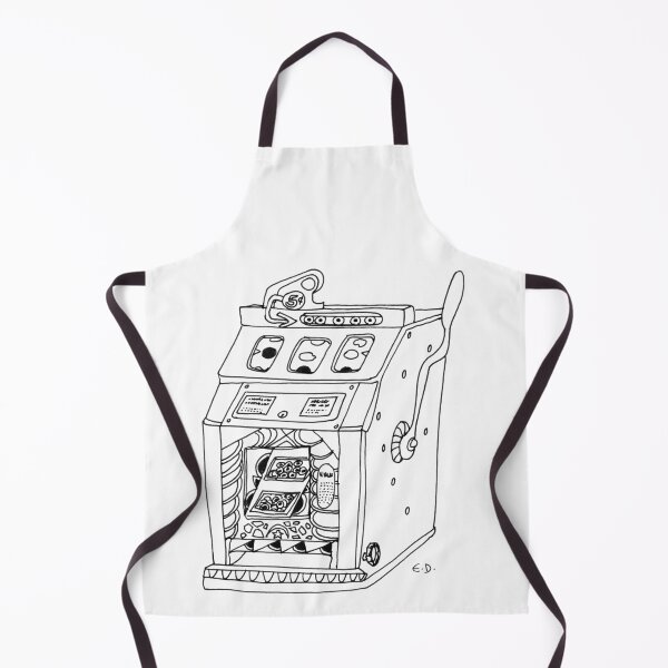 Item preview, Vintage Nickel Slot Machine – Mid-Century Pen & Ink Drawing designed and sold by RedHook-Art.
