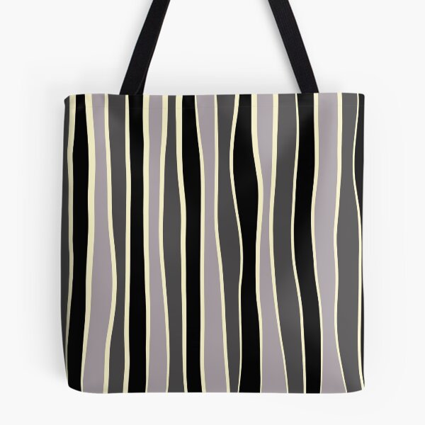 Item preview, Imperfect stripe-Black, gray  and silver  designed and sold by Pattern Petals.