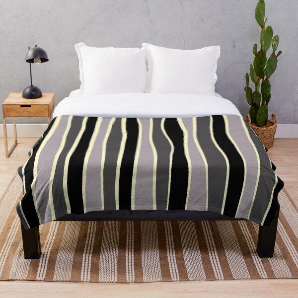 Item preview, Imperfect stripe-Black, gray  and silver  designed and sold by Pattern Petals.