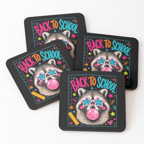 Item preview, Back to School Raccoon Cute Bubble Gum Funny designed and sold by wansilastomi.
