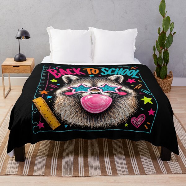 Item preview, Back to School Raccoon Cute Bubble Gum Funny designed and sold by wansilastomi.