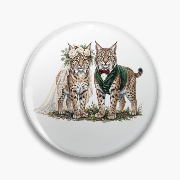Item preview, Lynx Wedding Couple Art designed and sold by Roy & Tiffany.