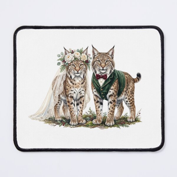 Item preview, Lynx Wedding Couple Art designed and sold by Roy & Tiffany.