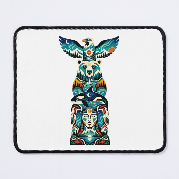 Item preview, Northern Totem Eagle Bear Orca designed and sold by Wild Creative Art.
