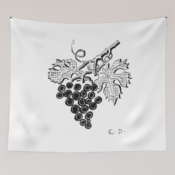 Item preview, Vintage Grape Cluster & Vine – Mid-Century Ink Illustration designed and sold by RedHook-Art.