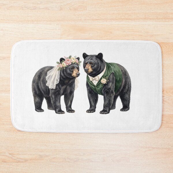Item preview, Bear Wedding Couple Art designed and sold by Tiffany Roy.