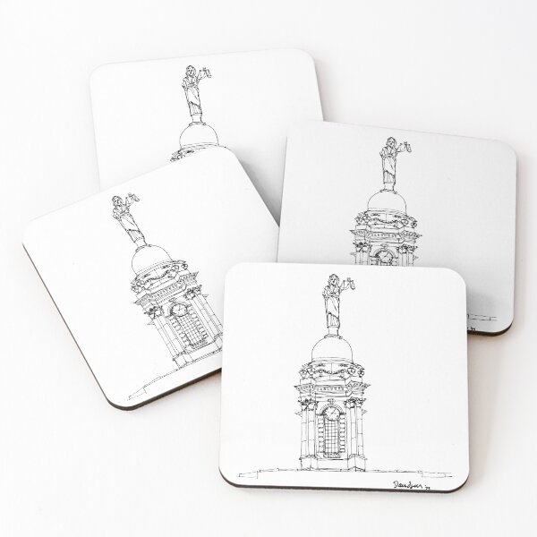 Item preview, Statue of Justice, NYC City Hall Tower – Vintage Pen & Ink Illustration designed and sold by RedHook-Art.