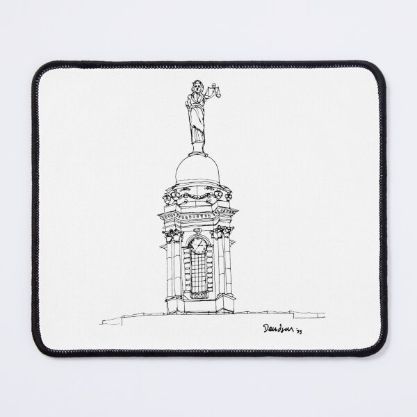 Item preview, Statue of Justice, NYC City Hall Tower – Vintage Pen & Ink Illustration designed and sold by RedHook-Art.