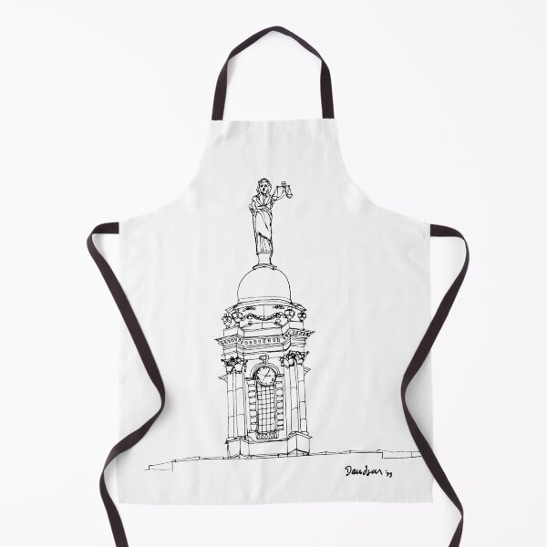 Item preview, Statue of Justice, NYC City Hall Tower – Vintage Pen & Ink Illustration designed and sold by RedHook-Art.
