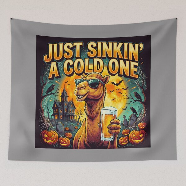 Item preview, Just Sinkin' a Cold One - Halloween Beer Camel Design – Funny Beer T-Shirt  designed and sold by Grang Art Artistic Designs.