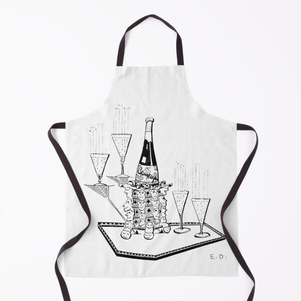 Item preview, Mid-Century Champagne Celebration – Vintage B&W Ink Illustration designed and sold by RedHook-Art.