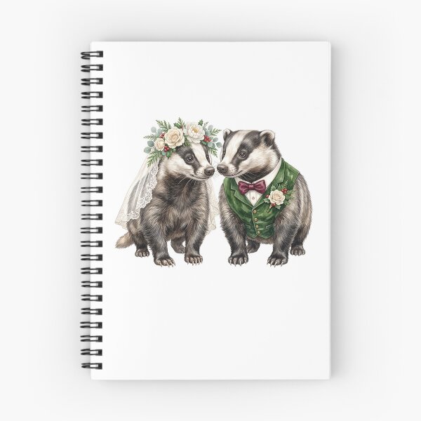 Item preview, Badger Wedding Couple Art designed and sold by Roy & Tiffany.