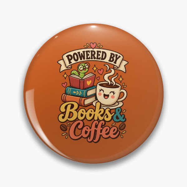 Item preview, Powered By Books & Coffee – Cute Bookworm Reading Lover Design designed and sold by BankshopTH.