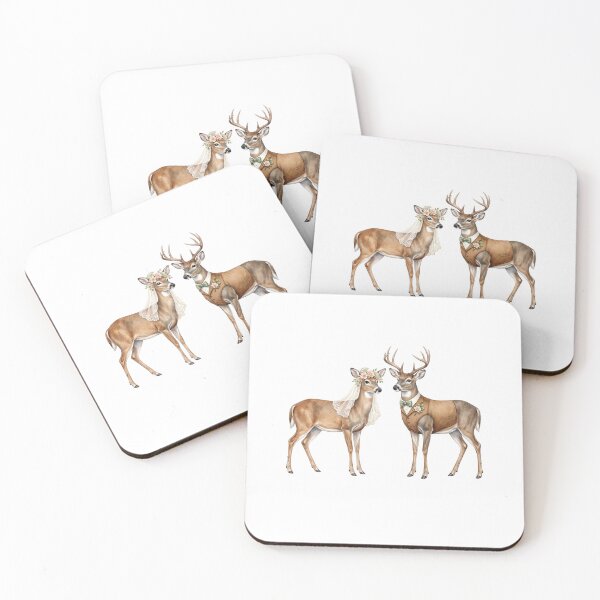 Item preview, Deer Wedding Couple Art designed and sold by Roy & Tiffany.