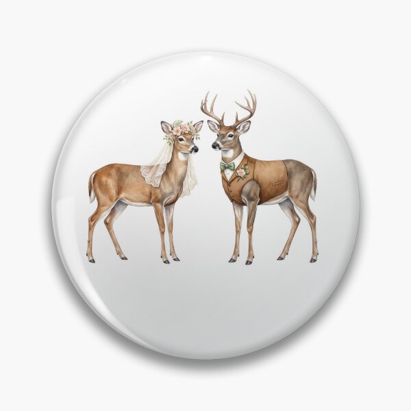 Item preview, Deer Wedding Couple Art designed and sold by Roy & Tiffany.