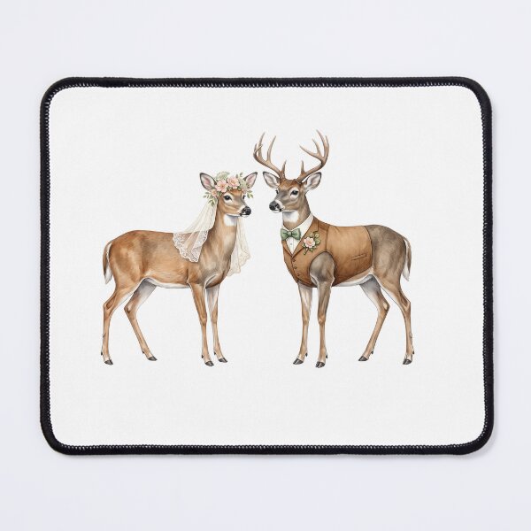 Item preview, Deer Wedding Couple Art designed and sold by Roy & Tiffany.