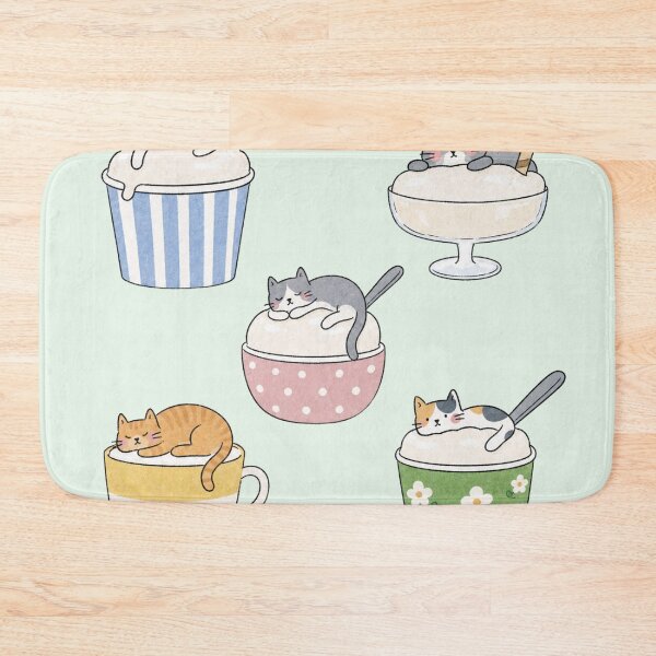 Item preview, Cute Dessert Cafe Cat Lover Illustration designed and sold by bosamji.