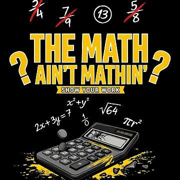 Artwork thumbnail, The Math Ain't Mathin Show Your Work Math Humor by Redgiant87x