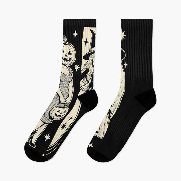 Item preview, Retro Vintage Halloween Trio Pumpkin Head Skeleton Witch and Ghost designed and sold by ArcaneArtistry.