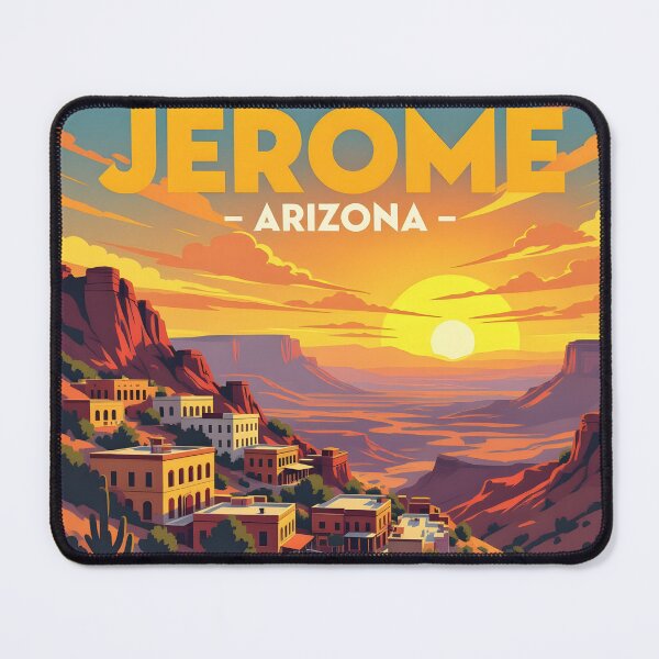 Item preview, Jerome, Arizona, USA: Vintage-Style Painterly Travel Poster designed and sold by LSVart.