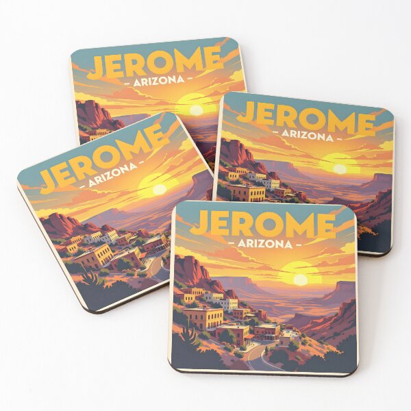 Item preview, Jerome, Arizona, USA: Vintage-Style Painterly Travel Poster designed and sold by LSVart.