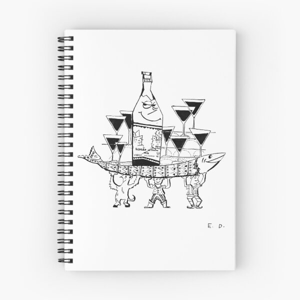 Item preview, Mid-Century Modern Cocktail Party & Fish Feast – Vintage Ink Illustration designed and sold by RedHook-Art.
