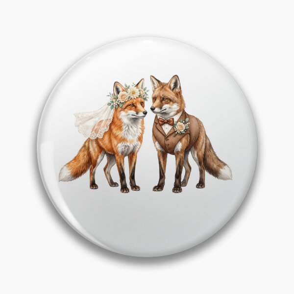 Item preview, Fox Wedding Couple Art designed and sold by Roy & Tiffany.