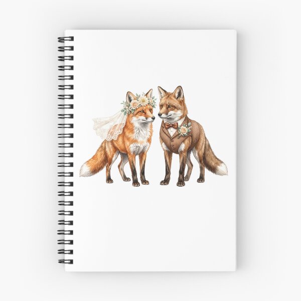 Item preview, Fox Wedding Couple Art designed and sold by Tiffany Roy.